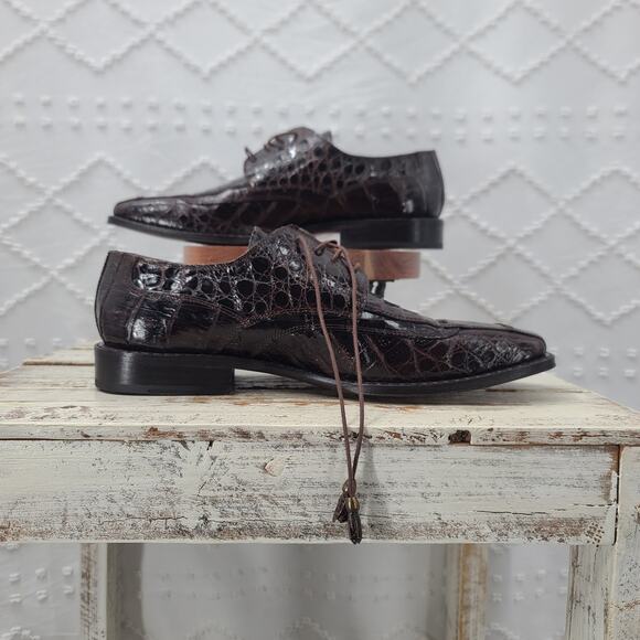 David Eden Vintage Crocodile leather Hand Carfted In Spain Men\'s Shoes Size 12 main image 16